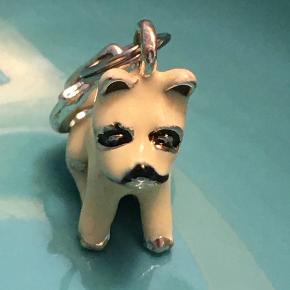 Enamel dog clip charm